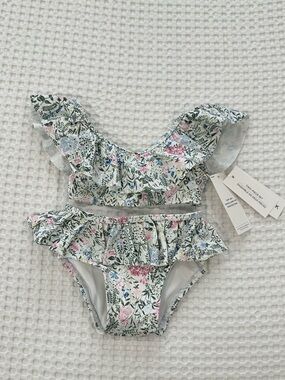 NWT Janie and Jack Two Piece Ruffle Bathing Suit 18-24 Months.